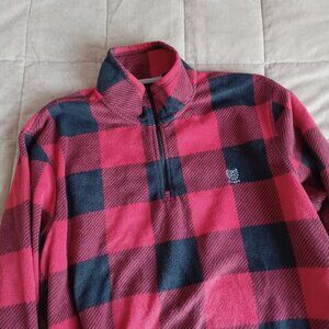 Chaps Buffalo Plaid Quarter Zip Pullover